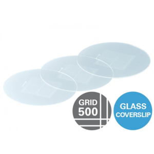 [10816] Gridded Glass Coverslips Grid-500